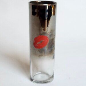 MGM Grand CRAZY HORSE PARIS High Ball Glass Sexy Smoky Chrome Kiss Mark